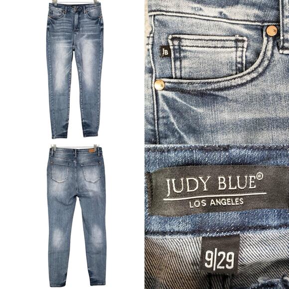 Judy Blue Jeans Women's Size 9/29 Blue Skinny Fit High Rise Stretch 5-Pocket - Picture 1 of 11